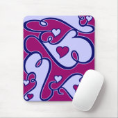 お洒落ハート マウスパッド (マウス)