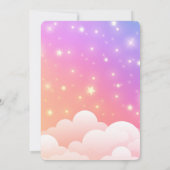 お洒落ハート&レインボーズベビーシャワー招待状 招待状 (裏面)