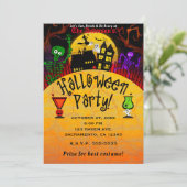 お洒落ハ幽霊のよく出るウス骨格ハローウィンパーティ 招待状 (スタンド正面)