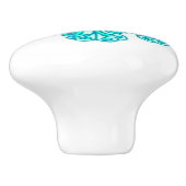 お洒落バタフライアクア入りアートドアノブ セラミックノブ (側面)