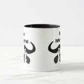 お洒落バッファロー岬、ブラックインク装飾用クッション マグカップ (中央)