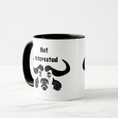 お洒落バッファロー岬、ブラックインク装飾用クッション マグカップ (正面左)