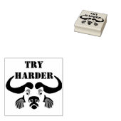 お洒落バッファロー岬、ブラックインク ラバースタンプ (押印)