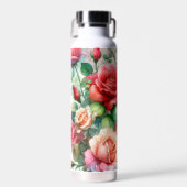 お洒落バラパターン ウォーターボトル (正面)