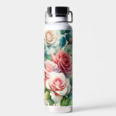 お洒落バラパターン ウォーターボトル (背面)