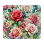 お洒落バラパターン カッティングボード (正面)