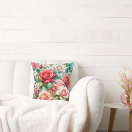 お洒落バラパターン クッション