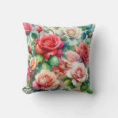 お洒落バラパターン クッション (正面)