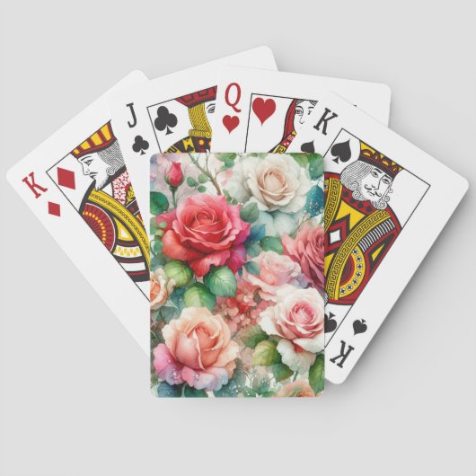 お洒落バラパターン トランプ (裏面)