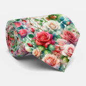 お洒落バラパターン ネクタイ (ロール)