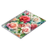 お洒落バラパターン ノートブック (左側)