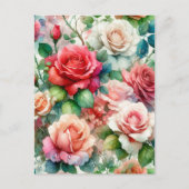 お洒落バラパターン ポストカード (正面)