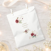 お洒落バーグンディ金ゴールド花モノグラム結婚ズ フェイバーバッグ (クリップ留めされた状態)