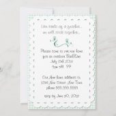 お洒落バードハウスアンドバード引っ越し祝いパーティーパーティー 招待状 (裏面)