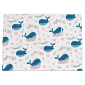 お洒落パーソナライズされたフローラ ラージペーパーバッグ (正面)