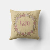 お洒落パーソナライズされた結婚新婦素朴の新婦 クッション (裏面)