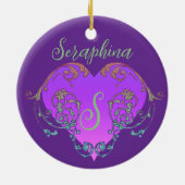 お洒落パーソナライズされた セラミックオーナメント (裏面)