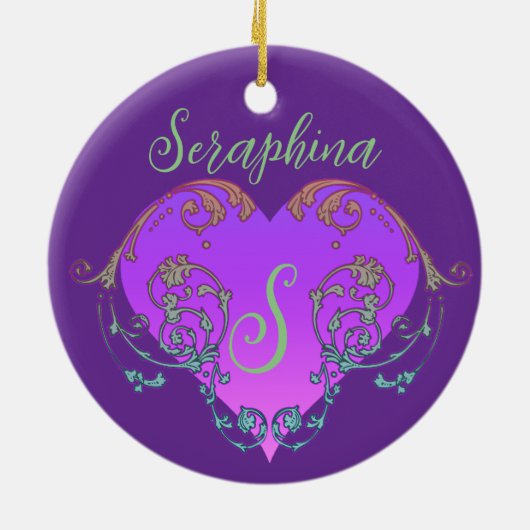 お洒落パーソナライズされた セラミックオーナメント (裏面)