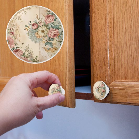 お洒落ビクトリアンバラ セラミックノブ