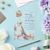 お洒落ビクトリアン結婚スブライダルシャワー アクリル招待状 (インサイチュ (ウェディング))