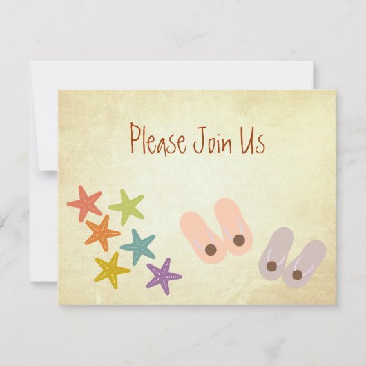 お洒落ビーチパーティー 招待状 (正面)
