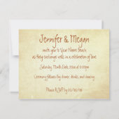 お洒落ビーチパーティー 招待状 (裏面)