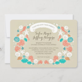 お洒落ビーチ結婚式招待状 招待状