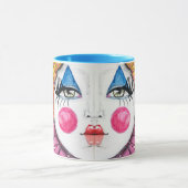 お洒落ピエロ絵画ズカラフルレインボー マグカップ (中央)