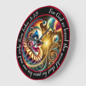 お洒落ピエロ顔 ラージ壁時計 (傾斜)