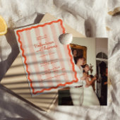 お洒落ピモダンンク&レッド結婚式招待状 招待状