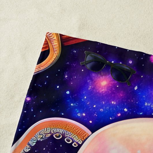 お洒落ピンクのタコパーソナライズされたコ ビーチタオル (インサイチュ)