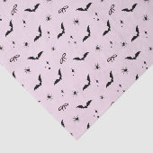 お洒落ピンクのハロウィーンこうもり、スパイダー&ボウ 薄葉紙 (詳細)
