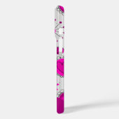 お洒落ピンク白ハート花フローラ名 Case-Mate iPhoneケース (裏面 / 左)