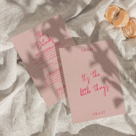 お洒落ピンク結婚カラフルモダンの詳細 エンクロージャーカード