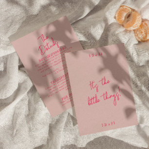 お洒落ピンク結婚カラフルモダンの詳細 エンクロージャーカード