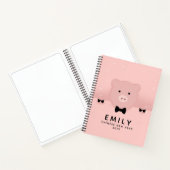 お洒落ピンク色の豚が中国のかわいい ノートブック (内部)