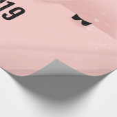 お洒落ピンク色の豚が中国のかわいい ラッピングペーパー (角)