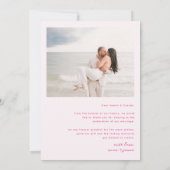 お洒落ピ結婚ンクの写真 サンキューカード (裏面)