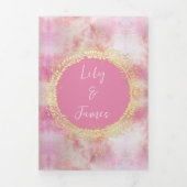 お洒落ピ結婚ンク 三つ折り招待状 (カバー)