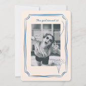 お洒落ファンキー予測できなスケッチ30番目誕生日 招待状 (裏面)