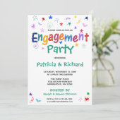 お洒落ファンキー婚約招待状 招待状 (スタンド正面)