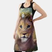 お洒落ファンタジーかわいいかわいいベビーライオンの子 エプロン (インサイチュ)