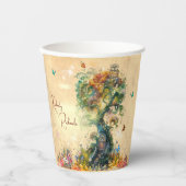 お洒落ファンタジーガーデンベイビーシャワー招待状 紙コップ (正面)