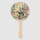 お洒落ファンタジーガーデンベビーシャワーテーブル紙吹雪 ハンドファン (裏面)