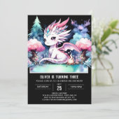お洒落ファンタジードラゴン誕生日 招待状 (スタンド正面)