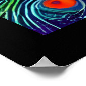 お洒落ファンタジー数々の色の孔雀 ポスター (角)