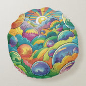 お洒落ファンタジーfaircoreレトロバブル ラウンドクッション (裏面)