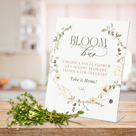 お洒落フェアリーガーデン&ボウズ開花バー 台座サイン