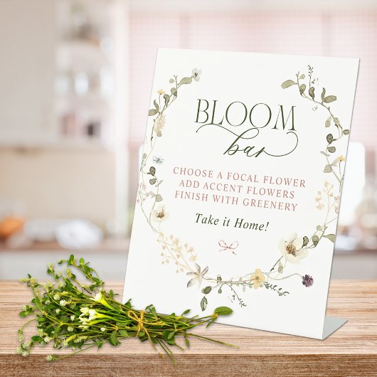 お洒落フェアリーガーデン&ボウズ開花バー 台座サイン