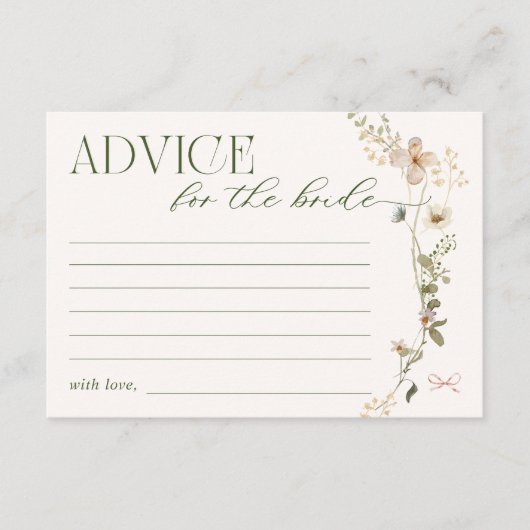 お洒落フェアリーターガーデン&ボウズアドバイス エンクロージャーカード (正面)